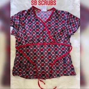 SB Floral Scrub Top